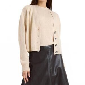 NEW BRODIE CASHMERE alani v-neck cardigan in cygnet